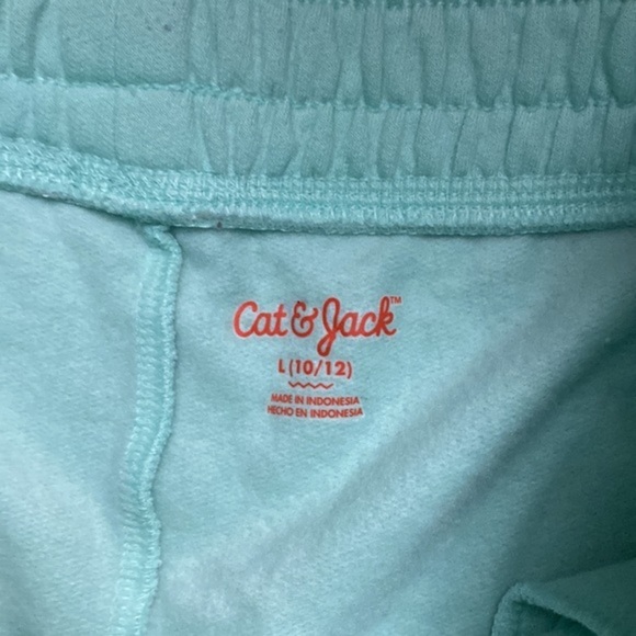 Cat & Jack Light Teal Color Sweatpants Joggers Girls Large (10/12) - Picture 3 of 4